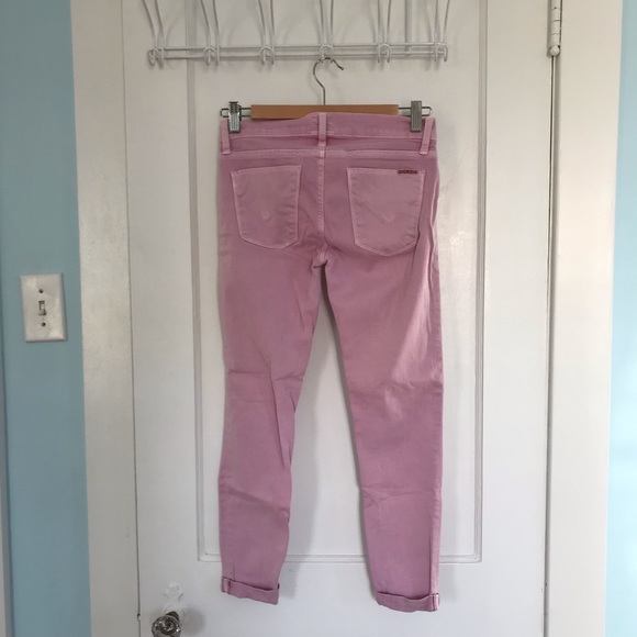 Hudson Jeans | Pink Pastel Denim Harkin Crop Super Skinny Cuff - Picture 3 of 9
